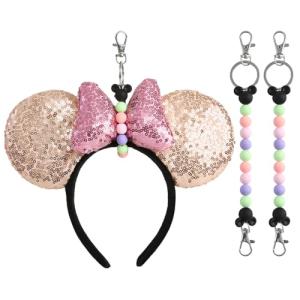 Disney Mouse Ear Headband Holders with Beaded Lanyard