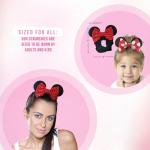 Disney Mouse Ear Velvet Scrunchies with Bow