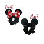 Disney Mouse Ear Velvet Scrunchies with Bow