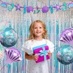 Iridescent Mermaid Party Streamers Backdrop - 2 PCS