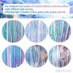 Iridescent Mermaid Party Streamers Backdrop - 2 PCS