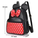 Cute Red Mini Mouse Bowknot Backpack for Kids