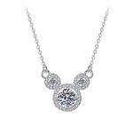 Cute Silver Plated Mouse Pendant Necklace for Women