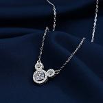Cute Silver Plated Mouse Pendant Necklace for Women