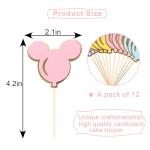 Colorful Disney Mouse Cupcake Toppers - 12 PCS