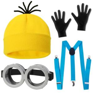 Disney Halloween Costume Set: Beanie, Goggles, Gloves, Suspenders