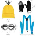 Disney Halloween Costume Set: Beanie, Goggles, Gloves, Suspenders