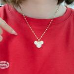 Cute CZ Lady Mouse Pendant Necklace for Teens