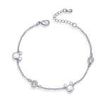 Cute Dainty Mouse Bracelet with Crystal Details