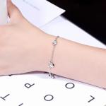 Cute Dainty Mouse Bracelet with Crystal Details