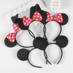 20 Pack Disney Mouse Ears with Bow Headbands