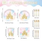 Princess Castle Birthday Party Supplies Set for 24