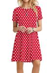Disney Women's Summer Polka Dot T-Shirt Dress