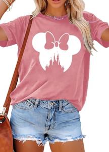 Disney Women's Cute Castle Bows Vacation T-Shirt