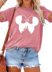 Disney Women's Cute Castle Bows Vacation T-Shirt