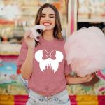 Disney Women's Cute Castle Bows Vacation T-Shirt
