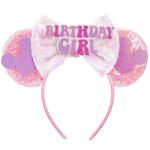 Pink Birthday Mouse Ears Headband for Celebration