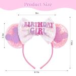 Pink Birthday Mouse Ears Headband for Celebration