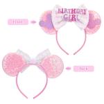 Pink Birthday Mouse Ears Headband for Celebration