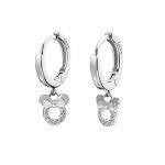 Disney Mouse Huggie Hoop Earrings with Pink CZ
