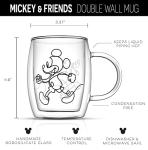 Disney Mickey and Pluto Double Wall Coffee Mugs