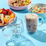 Disney Mickey and Pluto Double Wall Coffee Mugs