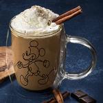 Disney Mickey and Pluto Double Wall Coffee Mugs
