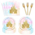 Princess Castle Birthday Party Supplies for 24