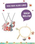 Lilo & Stitch Enamel Hibiscus Hoop Earrings