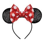 Polka Dot Sequin Minnie Mouse Ears Headband