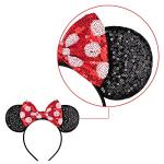 Polka Dot Sequin Minnie Mouse Ears Headband