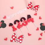 Mickey Mouse Birthday Candles with Number 3