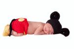 Disney-Inspired Crochet Mouse Hat and Diaper Set