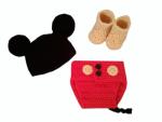 Disney-Inspired Crochet Mouse Hat and Diaper Set