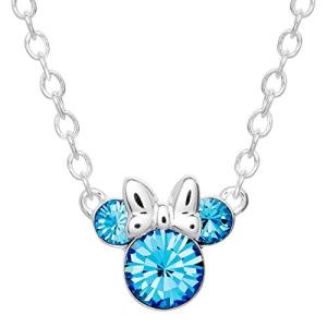 Minnie Mouse December Birthstone Necklace with Blue Crystal