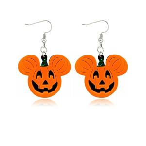 Disney Halloween Skull and Pumpkin Dangle Earrings