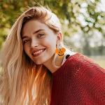 Disney Halloween Skull and Pumpkin Dangle Earrings