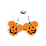 Disney Halloween Skull and Pumpkin Dangle Earrings