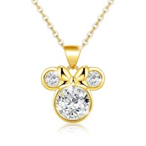 Disney Mouse Bow Necklace - 18K Gold Plated