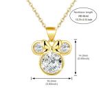 Disney Mouse Bow Necklace - 18K Gold Plated