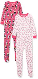 Minnie Mouse Baby Girls' Cotton Footed Pajamas