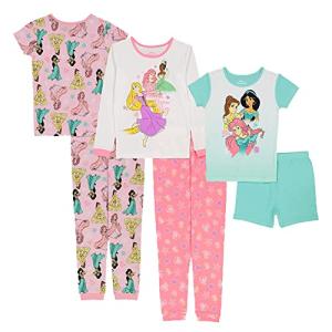 Disney Girls' Princess 6-Piece Pajama Set