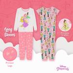 Disney Girls' Princess 6-Piece Pajama Set