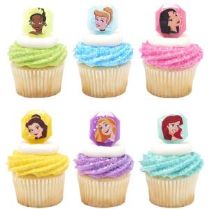 Disney Princess Cupcake Rings - 24 Pack Toppers
