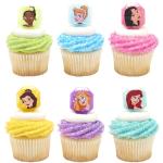 Disney Princess Cupcake Rings - 24 Pack Toppers