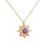 Rapunzel Sun Necklace with Opal Pendant