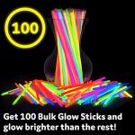 Disney Glow Stick Bracelets and Necklaces Party Pack