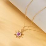 Rapunzel Sun Necklace with Opal Pendant
