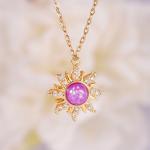 Rapunzel Sun Necklace with Opal Pendant