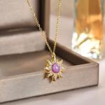 Rapunzel Sun Necklace with Opal Pendant